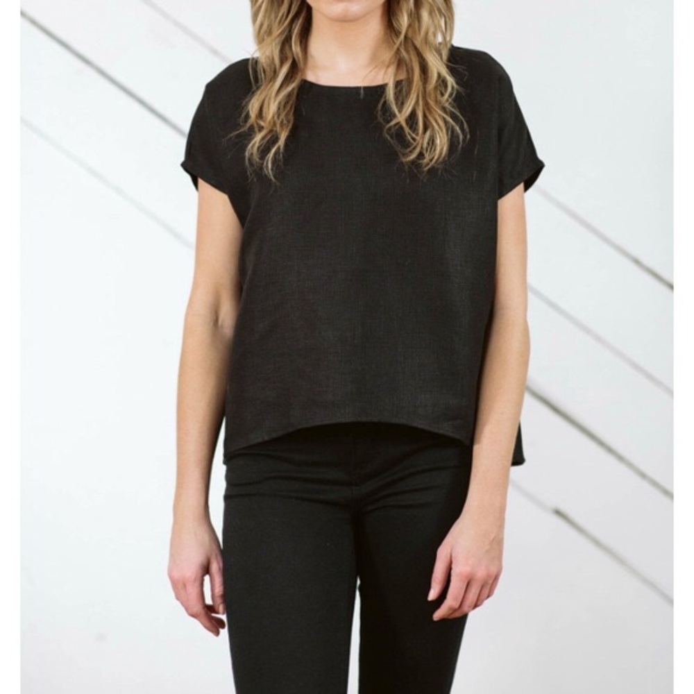 Only Child Linen Alta Top Sz XS/S